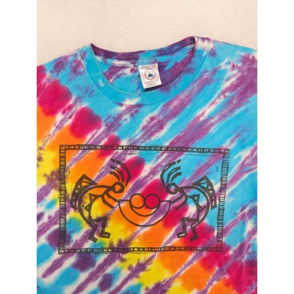 Delta Casual Crew Neck Short Sleeve T Shirt Adult Mens Size L Tie-dye Multi - Picture 1 of 9